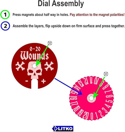 LITKO Wound Dials Wound Dials | Health Tracker | Life Counter | Tabletop Games - Image 3