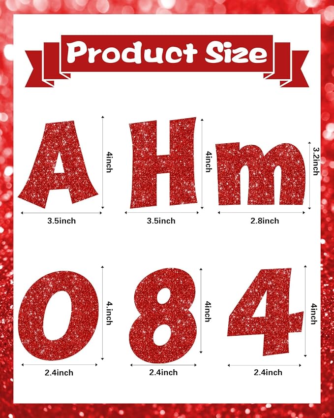 237 Pcs Glitter Bulletin Board Letters, Numbers and Punctuation, Poster Board - Image 3