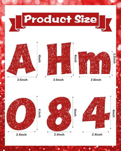 237 Pcs Glitter Bulletin Board Letters, Numbers and Punctuation, Poster Board - Image 3