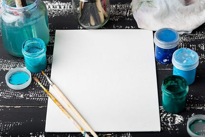 ARTEZA Canvas Boards for Painting, 10 x 10 Inches, Blank White Square Canvas - Image 3