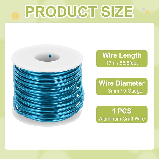 MECCANIXITY 9 Gauge Anodized Aluminum Craft Wire Bendable Bonsai Training Wire - Image 2