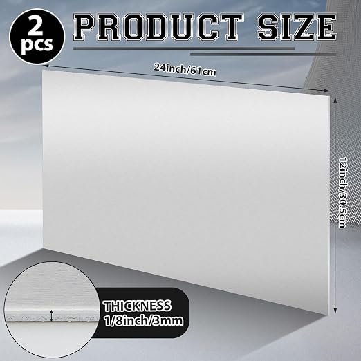 2 Pack 5052 Aluminum Sheet Metal 12" x 24" Aluminum Plate 1/8 Inch Thickness - Image 2