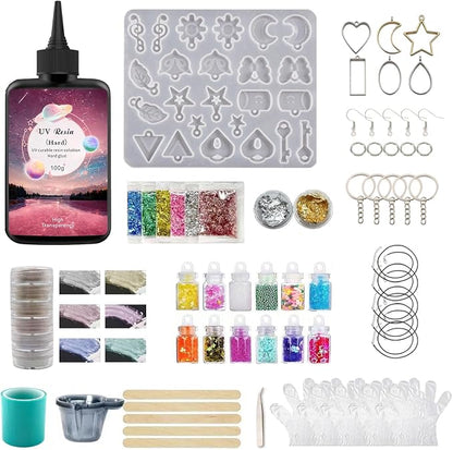 YV-cozx UV Resin Jewelry Making Kit, Crystal Clear Resin by YV-cozx