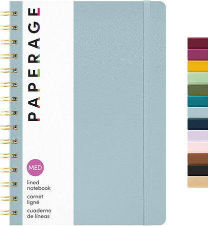 PAPERAGE Lined Spiral Journal Notebook, 160 Pages, Hardcover Journal by PAPERAGE
