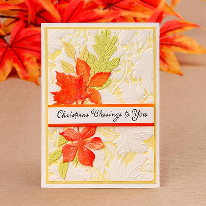 BAOFALI 3D Autumn Theme Plastic Embossing Folders Maple Leaf - Image 7
