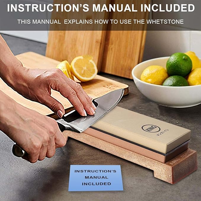 Japanese Knife Sharpener 1000/6000 Grit and Knife Angle Holder Set by B&B japan - Image 3