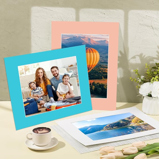 15 Pack 12x16 Picture Mats, Mixed Colors Frame Mattes - Image 7