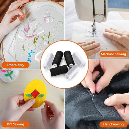 6 Pcs Sewing Thread Kit, 400 Yards Each Spool 402 Polyester Thread - Image 7