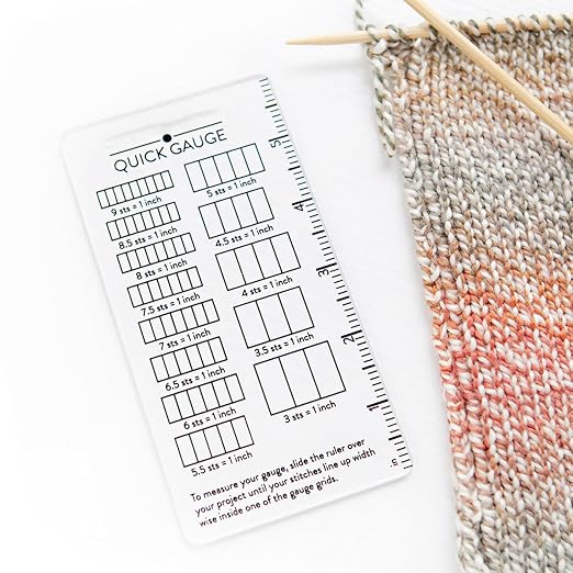 Quick Gauge Ruler, Gauge Ruler for Knitting and Crochet, Scarf Keychain - Image 5