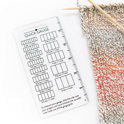 Quick Gauge Ruler, Gauge Ruler for Knitting and Crochet, Scarf Keychain - Image 5