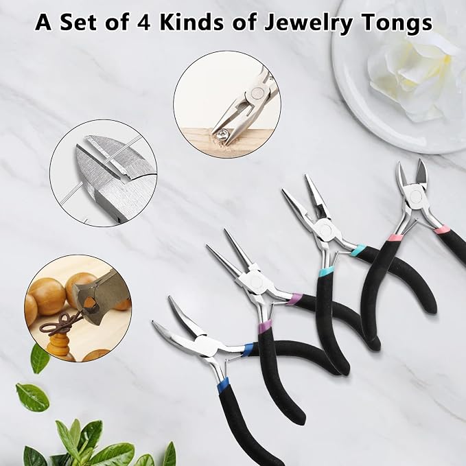 4 Pack Jewelry Making Pliers Tools Set, Jewelry Pliers - Image 4