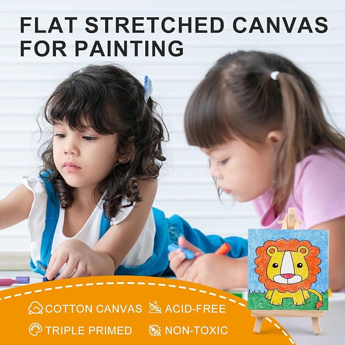 ESRICH Small Stretched Canvas for Painting 6x6 inch, 2/5''Profile Art Primed 8 - Image 3