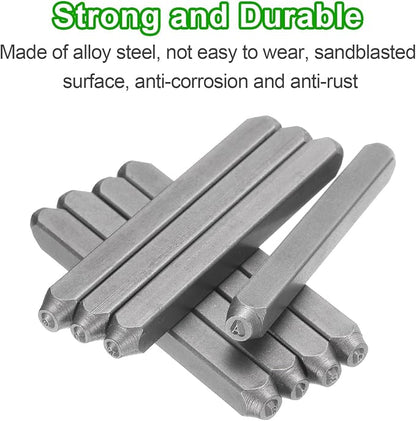 HARFINGTON 36pcs Metal Stamping Kit 1/8" Steel Uppercase Letter and Number - Image 5