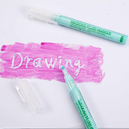 2 Pcs Masking Fluid Pen for Watercolor Painting, Capacity - Image 4