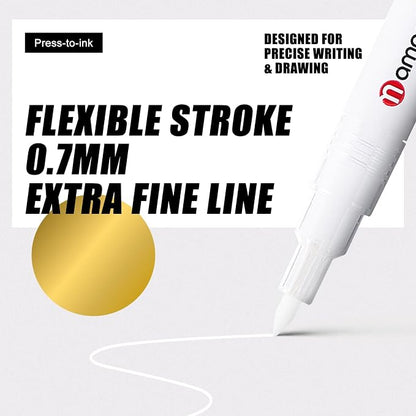 White, Permanent Acrylic Ink for Rock, Pens for DIY Crafts, Art & Fine Detailing - Image 3