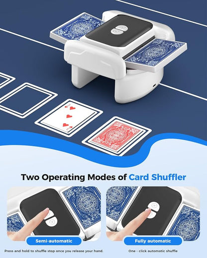 Automatic Card Shuffler for 1-2 Decks, One-Click Shuffling and Manual Mode - Image 4