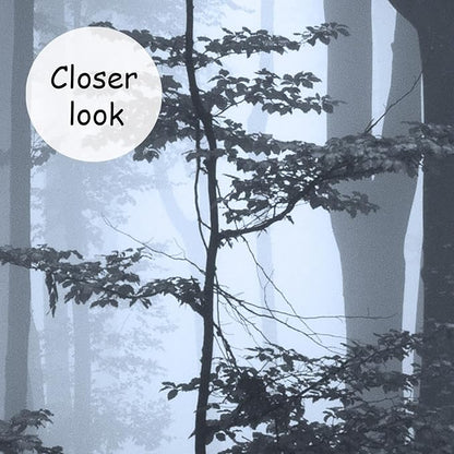 AFZEVEB-Foggy Dark Forest Wallpaper Landscape Tree Wall murals - Image 4