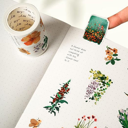 WT Spring Oasis Washi Tape Sticker Set, 3 Rolls, Original Designs, - Image 4