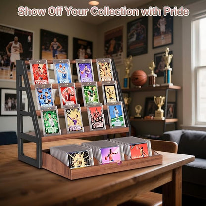 handrong Card Display Stand, 3-Tier Trading Card Display - Image 2