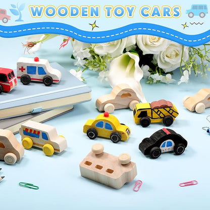 Leyndo 20 Pcs Small Wooden Cars to Paint - Image 5