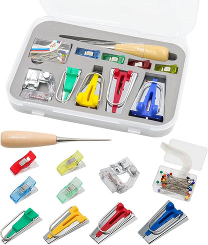 Funstreet Comprehensive Bias Tape Maker Kit, Fabric Tape Tools Sewing Machine by Unknown
