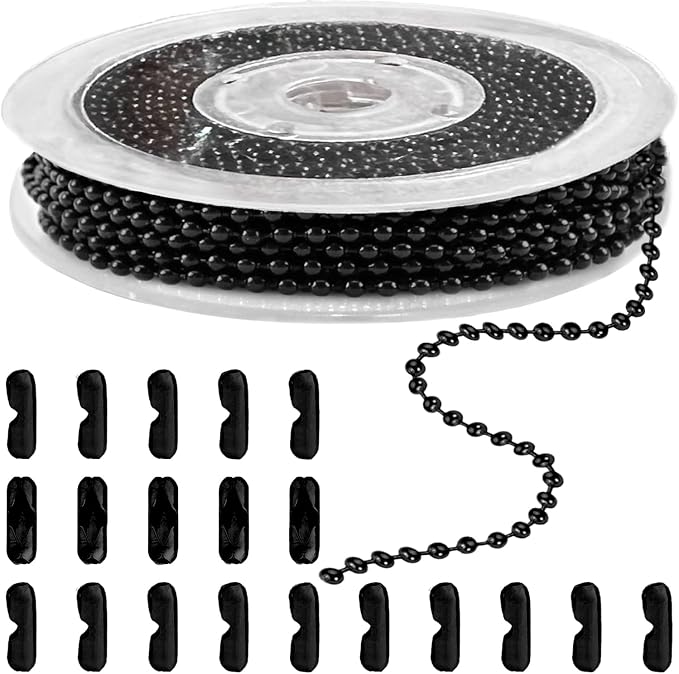 Jishi Steel Ball Chain Bead Dog Tag Chain Beaded Necklace Chains by Jishi