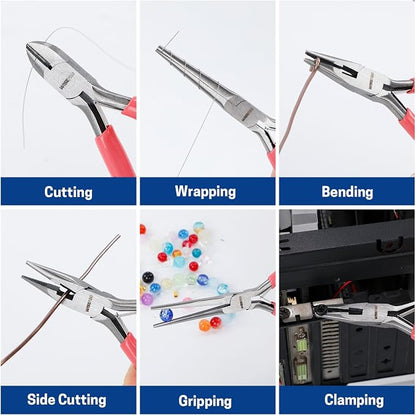 3 PCS Mini Pliers Set, Diagonal and Long Nose, Small Plier Tool - Image 4
