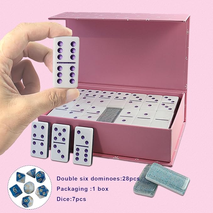 IDTQ Dominoes Set for Adults, Double 6 Dominos Game Set - Image 2