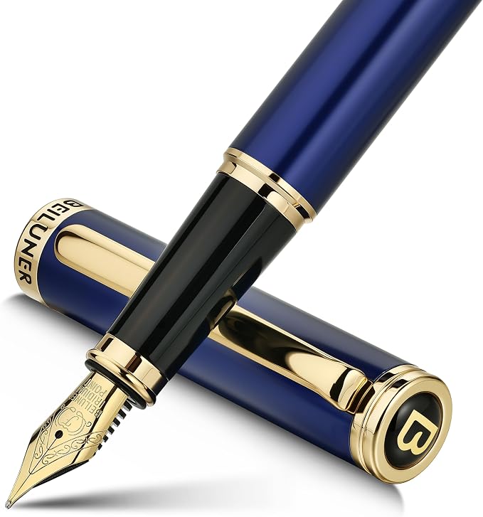 BEILUNER Blue Fountain Pen, Stunning Luxury Pens by BEILUNER