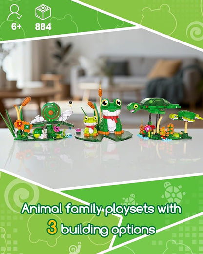 3 in 1 Animals Frog Family Building Set - Image 2