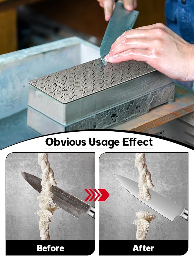 5PCS Diamond Sharpening Stones, Kalolary Knife Sharpener Stone Grit Diamond - Image 4
