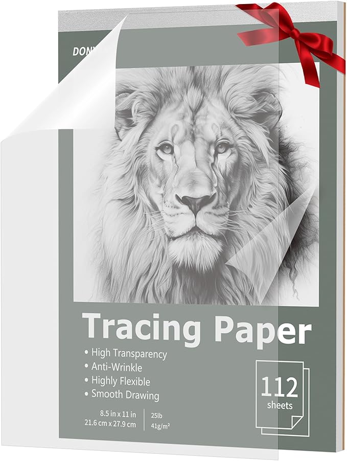 Tracing Paper 8.5" x 11", 112 Sheets Transparent Vellum Paper by Donyang