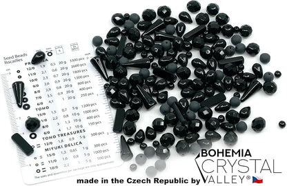 2.1oz of Glass Bead Mix with Drops, Table-Cut and fire Polish Czech Beads - Image 2