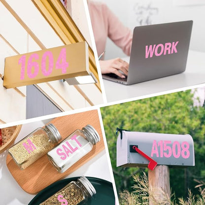 Starboling Letter Stickers, 2 inch 8 Sheets Pink Alphabet Sticker, Self - Image 6