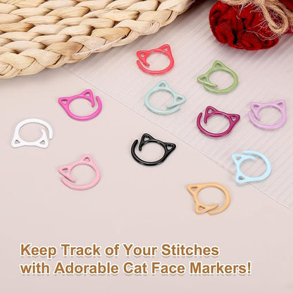 PATIKIL Cat Crochet Stitch Markers, 12 Pack Stitch Marker - Image 6