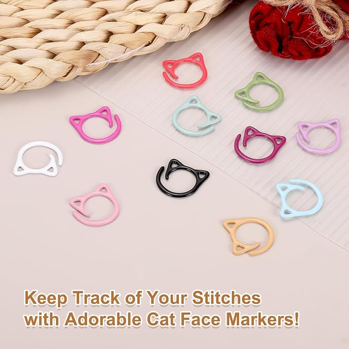 PATIKIL Cat Crochet Stitch Markers, 12 Pack Stitch Marker - Image 6