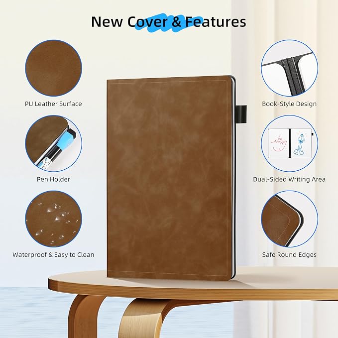 AGM Portable White Board Dry Erase Notebook, 8.4" x 6" Double Sided Folding - Image 6