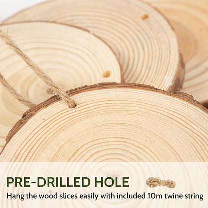 Falling in Art 3.1-4 Inches Natural Wood Slices Set - Image 9