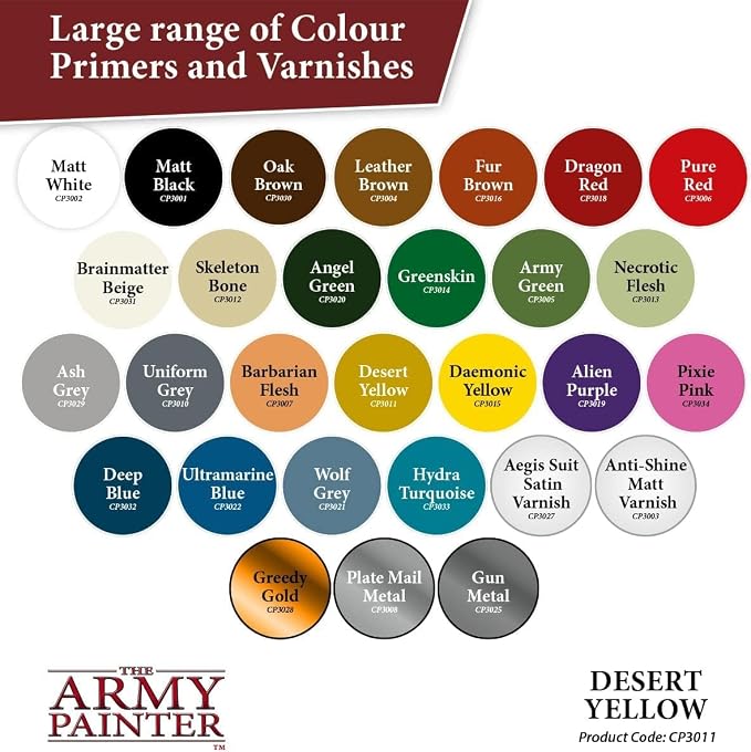The Army Painter Color Primer, Desert Yellow, 400 ml, 13.5 oz - Image 5