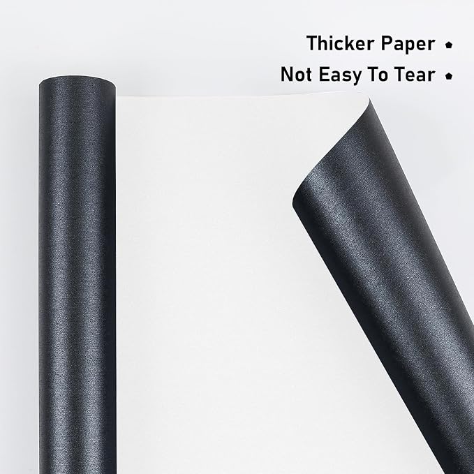 NESCCI Matte Wrapping Paper, Solid Color Pearly-Lustre Paper-3 Roll, 17 Inches - Image 3