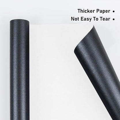 NESCCI Matte Wrapping Paper, Solid Color Pearly-Lustre Paper-3 Roll, 17 Inches - Image 3