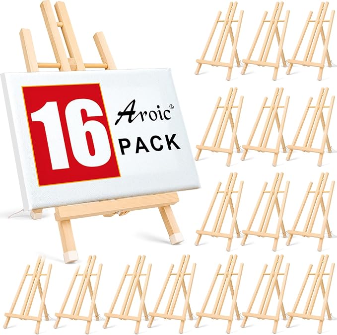 16 Pack 15 Inch Wood Easels, Easel Stand by AROIC