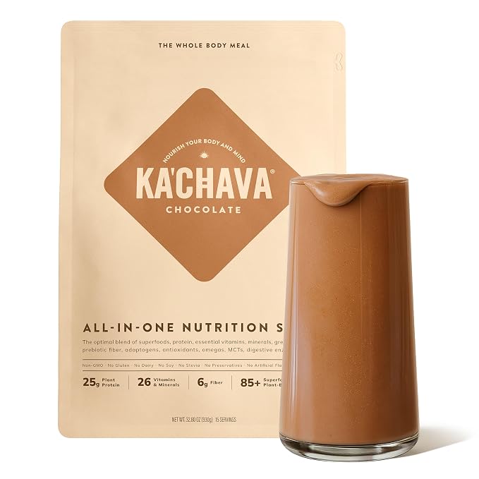 Ka’Chava Whole Body Meal Shake Chocolate 2 lb – Vegan Protein Powder by KaChava