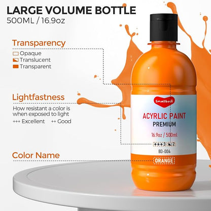 25 Colors Large Acrylic Paint Set, Bulk Acrylic Paint Non-Toxic Art Painting - Image 3