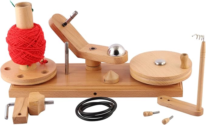 Yarn Winder – Large Handcrafted Wooden Ball Winder - Image 5