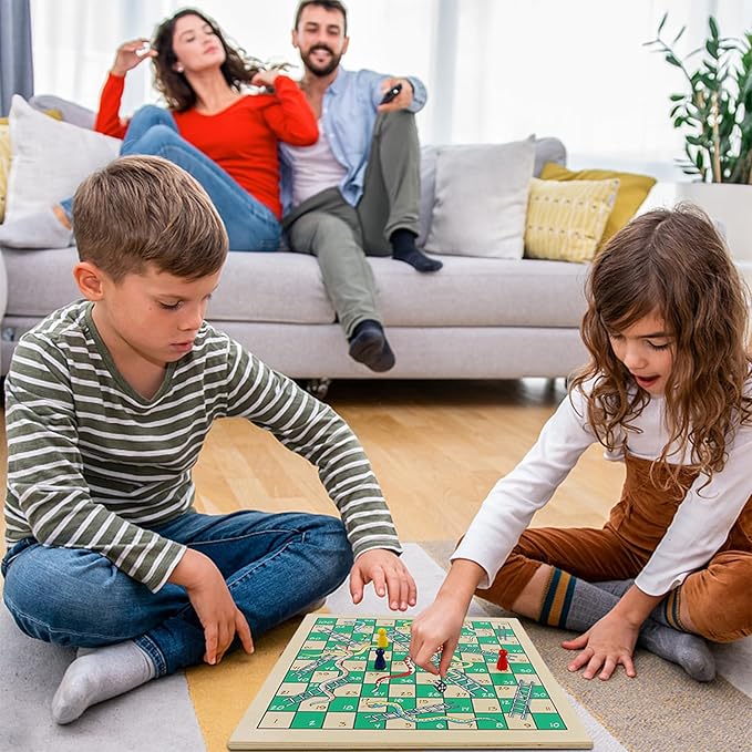 Juegoal 7-in-1 Wooden Board Game Set - Image 6