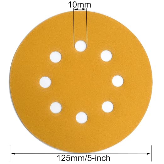 5-Inch 8-Hole Hook and Loop Sanding Discs 400-Grit Random Orbit Sandpaper - Image 6