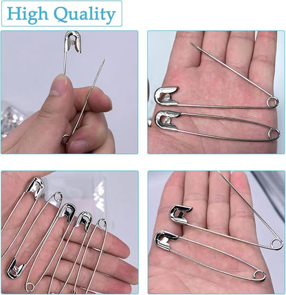 60PCS-3Inch Large Silver Safety Pins, Rust-Resistant Nickel Plated Steel - Image 3