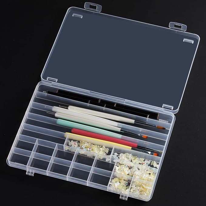 21 Grids Clear Large Plastic Organizer Box by FSpronail