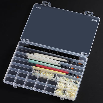 21 Grids Clear Large Plastic Organizer Box by FSpronail